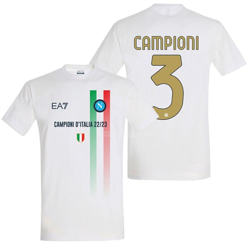 2022-23 ea7 ナポリ campioni 白い tシャツ