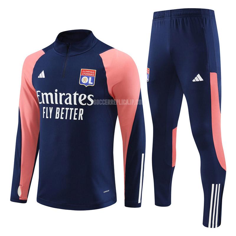 2023-24 adidas オリンピック リヨン 23718a1 青い ピンク サッカー スウェットシャツ