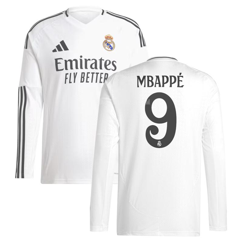 2024-25 adidas レアル マドリッド mbappe 長袖 ホーム ユニフォーム